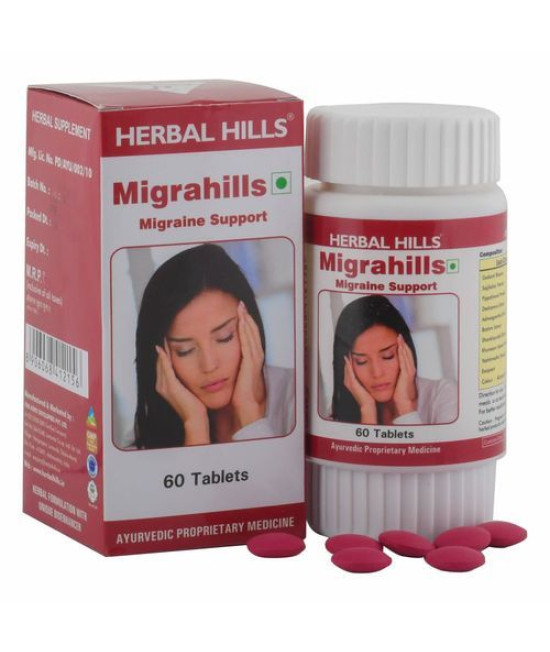 Migrahills- Herbal Migraine Relief Formula - 60 Tablets